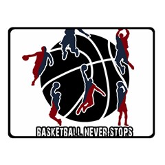 Basketball Never Stops Fleece Blanket (small) by Valentinaart