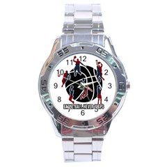 Basketball Never Stops Stainless Steel Analogue Watch by Valentinaart