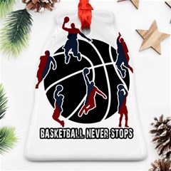 Basketball Never Stops Ornament (bell) by Valentinaart