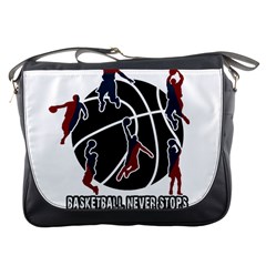 Basketball Never Stops Messenger Bags