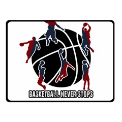 Basketball Never Stops Double Sided Fleece Blanket (small)  by Valentinaart