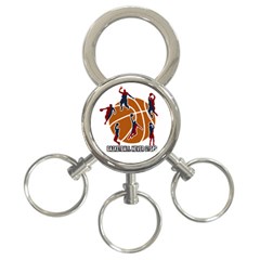 Basketball Never Stops 3-ring Key Chains by Valentinaart