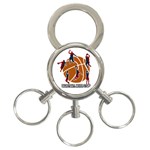 Basketball never stops 3-Ring Key Chains Front