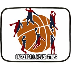 Basketball Never Stops Double Sided Fleece Blanket (mini)  by Valentinaart