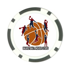 Basketball Never Stops Poker Chip Card Guard (10 Pack) by Valentinaart