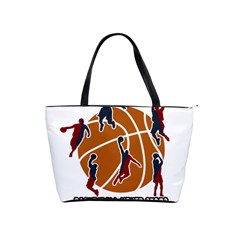 Basketball Never Stops Shoulder Handbags by Valentinaart