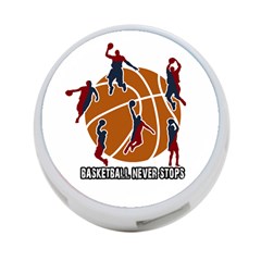 Basketball Never Stops 4-port Usb Hub (one Side) by Valentinaart