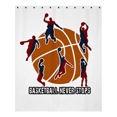 Basketball Never Stops Shower Curtain 60  X 72  (medium)  by Valentinaart