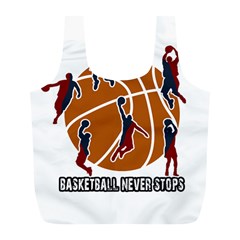 Basketball Never Stops Full Print Recycle Bags (l)  by Valentinaart