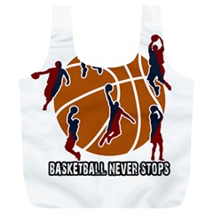 Basketball Never Stops Full Print Recycle Bags (l)  by Valentinaart