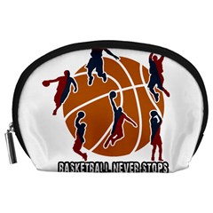 Basketball Never Stops Accessory Pouches (large)  by Valentinaart