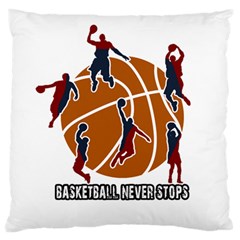 Basketball Never Stops Standard Flano Cushion Case (one Side) by Valentinaart