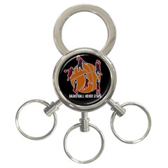 Basketball Never Stops 3-ring Key Chains by Valentinaart