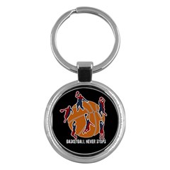 Basketball Never Stops Key Chains (round)  by Valentinaart