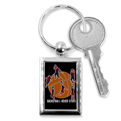 Basketball Never Stops Key Chains (rectangle)  by Valentinaart