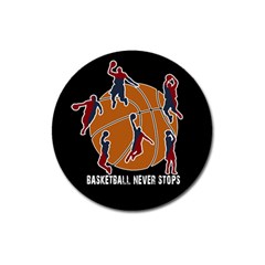 Basketball Never Stops Magnet 3  (round) by Valentinaart