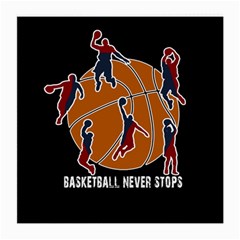 Basketball Never Stops Medium Glasses Cloth (2-side) by Valentinaart