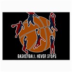 Basketball never stops Large Glasses Cloth Front