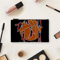 Basketball Never Stops Cosmetic Bag (small)  by Valentinaart