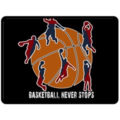 Basketball Never Stops Fleece Blanket (large)  by Valentinaart