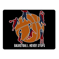 Basketball Never Stops Double Sided Fleece Blanket (small)  by Valentinaart