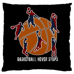 Basketball Never Stops Standard Flano Cushion Case (one Side) by Valentinaart