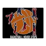 Basketball never stops Double Sided Flano Blanket (Mini)  35 x27  Blanket Front