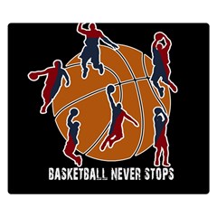 Basketball Never Stops Double Sided Flano Blanket (small)  by Valentinaart