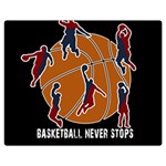 Basketball never stops Double Sided Flano Blanket (Medium)  60 x50  Blanket Back