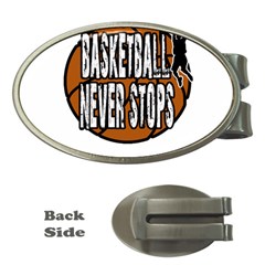 Basketball Never Stops Money Clips (oval)  by Valentinaart