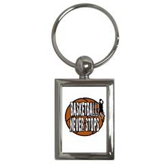 Basketball never stops Key Chains (Rectangle) 