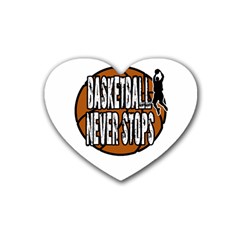 Basketball never stops Heart Coaster (4 pack) 