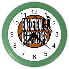 Basketball never stops Color Wall Clocks