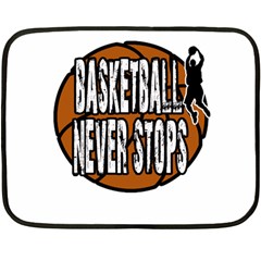 Basketball never stops Double Sided Fleece Blanket (Mini) 