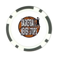 Basketball never stops Poker Chip Card Guard (10 pack)