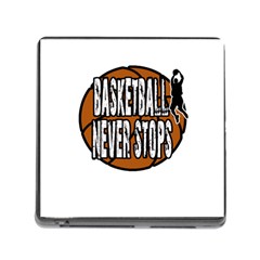 Basketball Never Stops Memory Card Reader (square) by Valentinaart