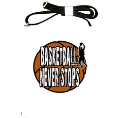 Basketball Never Stops Shoulder Sling Bags by Valentinaart