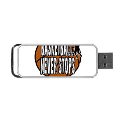 Basketball never stops Portable USB Flash (Two Sides)