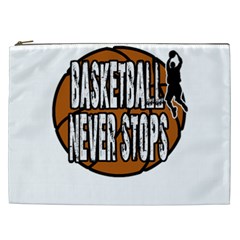 Basketball never stops Cosmetic Bag (XXL) 