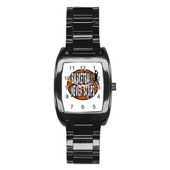 Basketball never stops Stainless Steel Barrel Watch