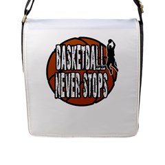 Basketball never stops Flap Messenger Bag (L) 