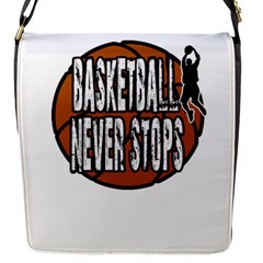 Basketball never stops Flap Messenger Bag (S)