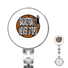 Basketball never stops Stainless Steel Nurses Watch