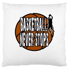 Basketball never stops Standard Flano Cushion Case (Two Sides)