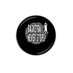 Basketball Never Stops Hat Clip Ball Marker (4 Pack) by Valentinaart