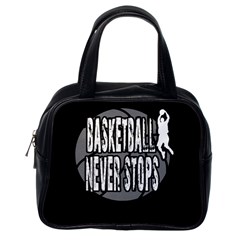 Basketball Never Stops Classic Handbags (one Side) by Valentinaart