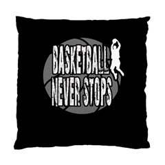 Basketball Never Stops Standard Cushion Case (two Sides) by Valentinaart