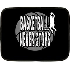 Basketball Never Stops Double Sided Fleece Blanket (mini)  by Valentinaart