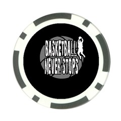 Basketball Never Stops Poker Chip Card Guard (10 Pack) by Valentinaart