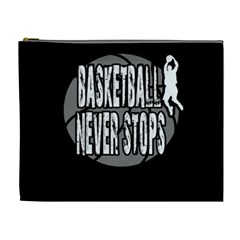 Basketball Never Stops Cosmetic Bag (xl) by Valentinaart